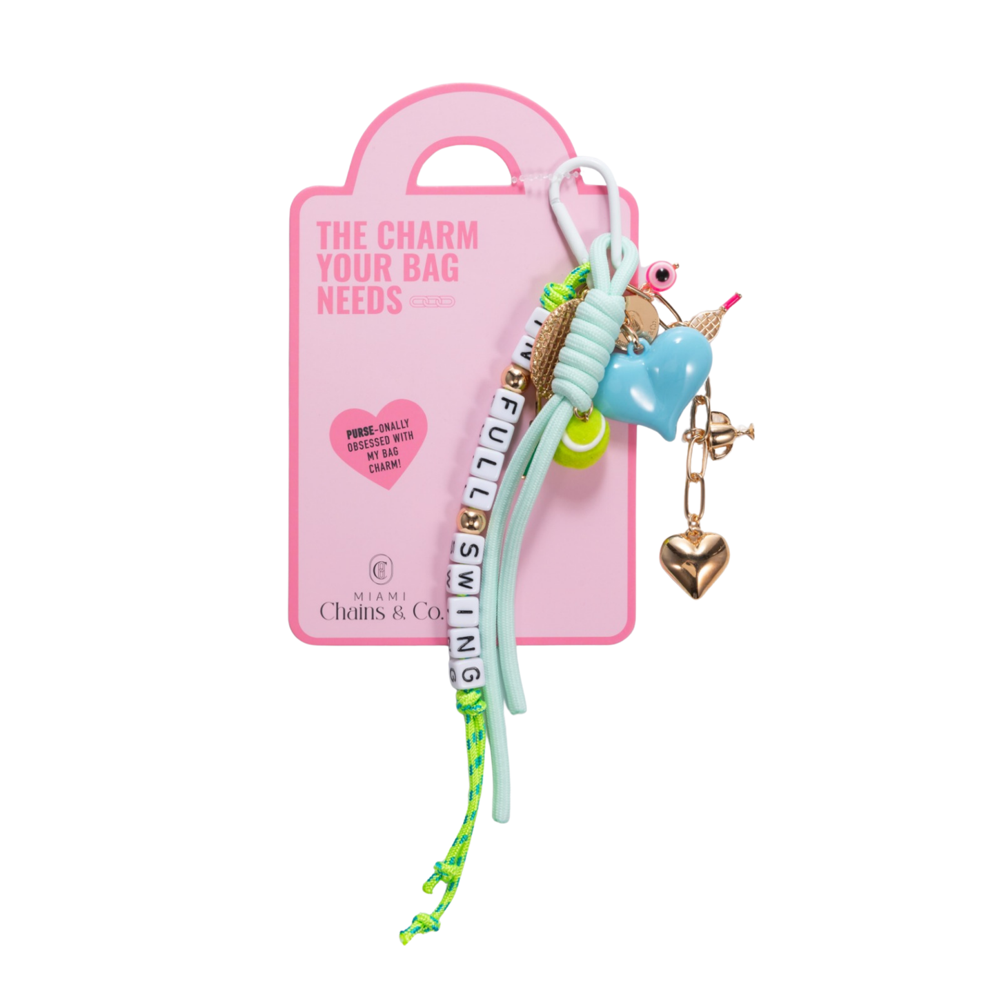 Hot Shot Pink Bag Charm