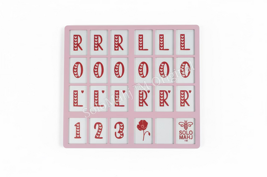 SoloMahj Poppy Board – Sweetheart Edition (Pink, Large Tiles)