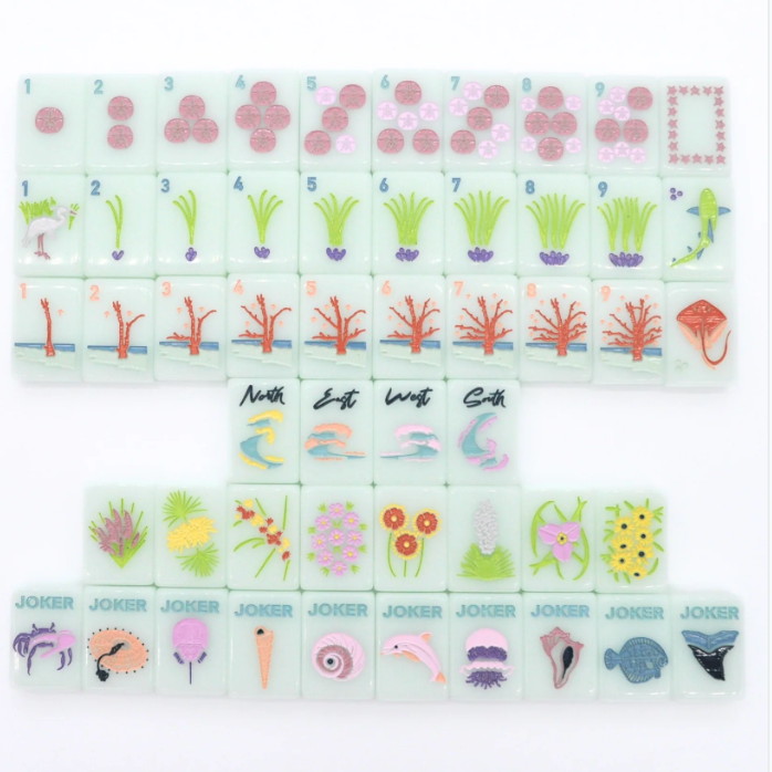 Middle + Main Barrier Island Tile Mahjong Set