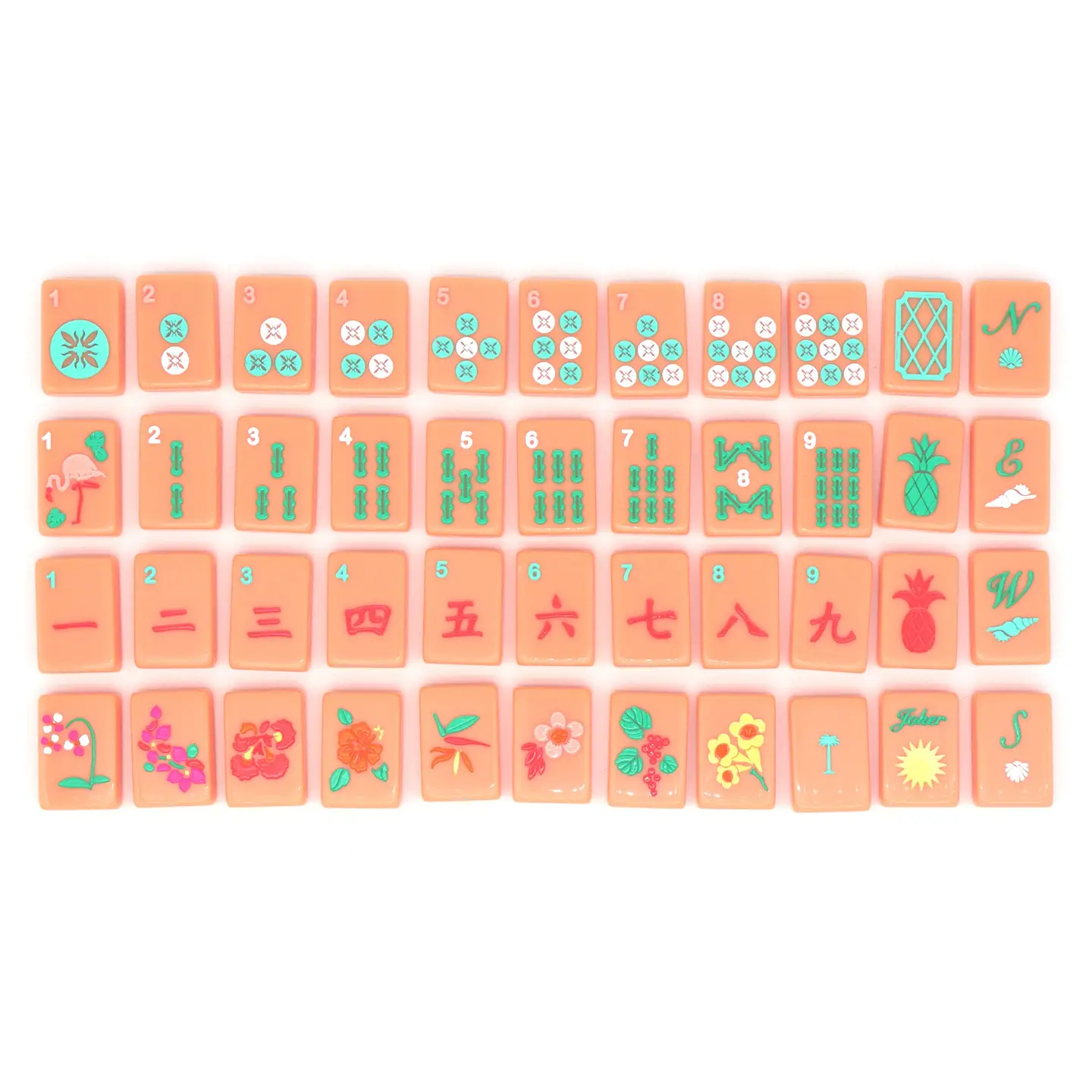 Salmon Island Mahjong Tiles by The Mahjong House
