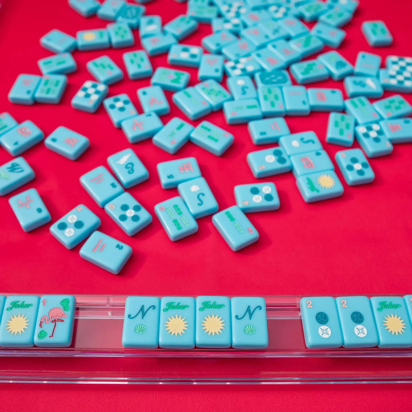 Blue Island Mahjong Tiles by The Mahjong House