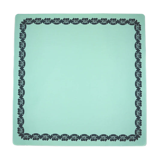 Green Flower Border Mahjong Mat