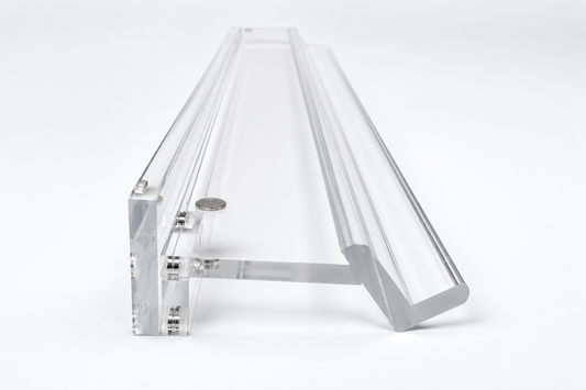 Clear acrylic mahjong racks and pushers